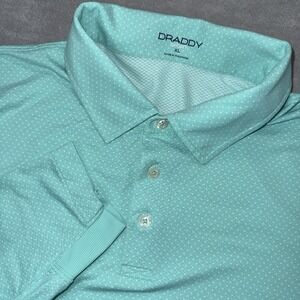 B Draddy Sport Cool Hand Luke Long Sleeve Polo Men XL Green Textured Lightweight